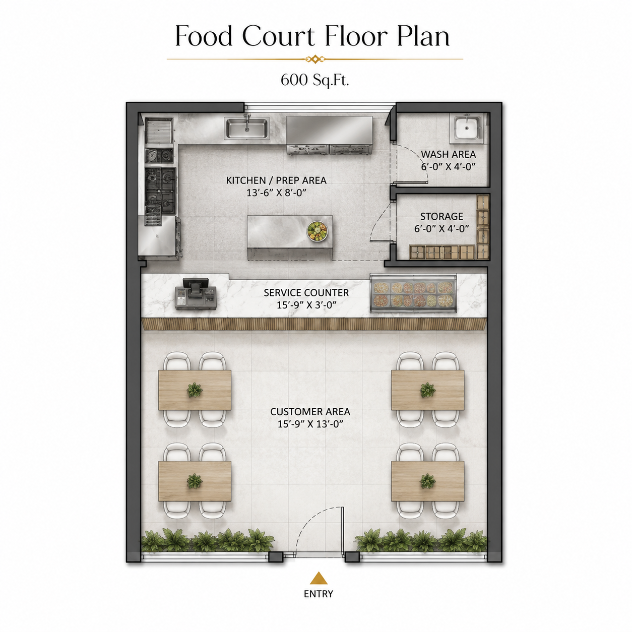 Food Court floor plan