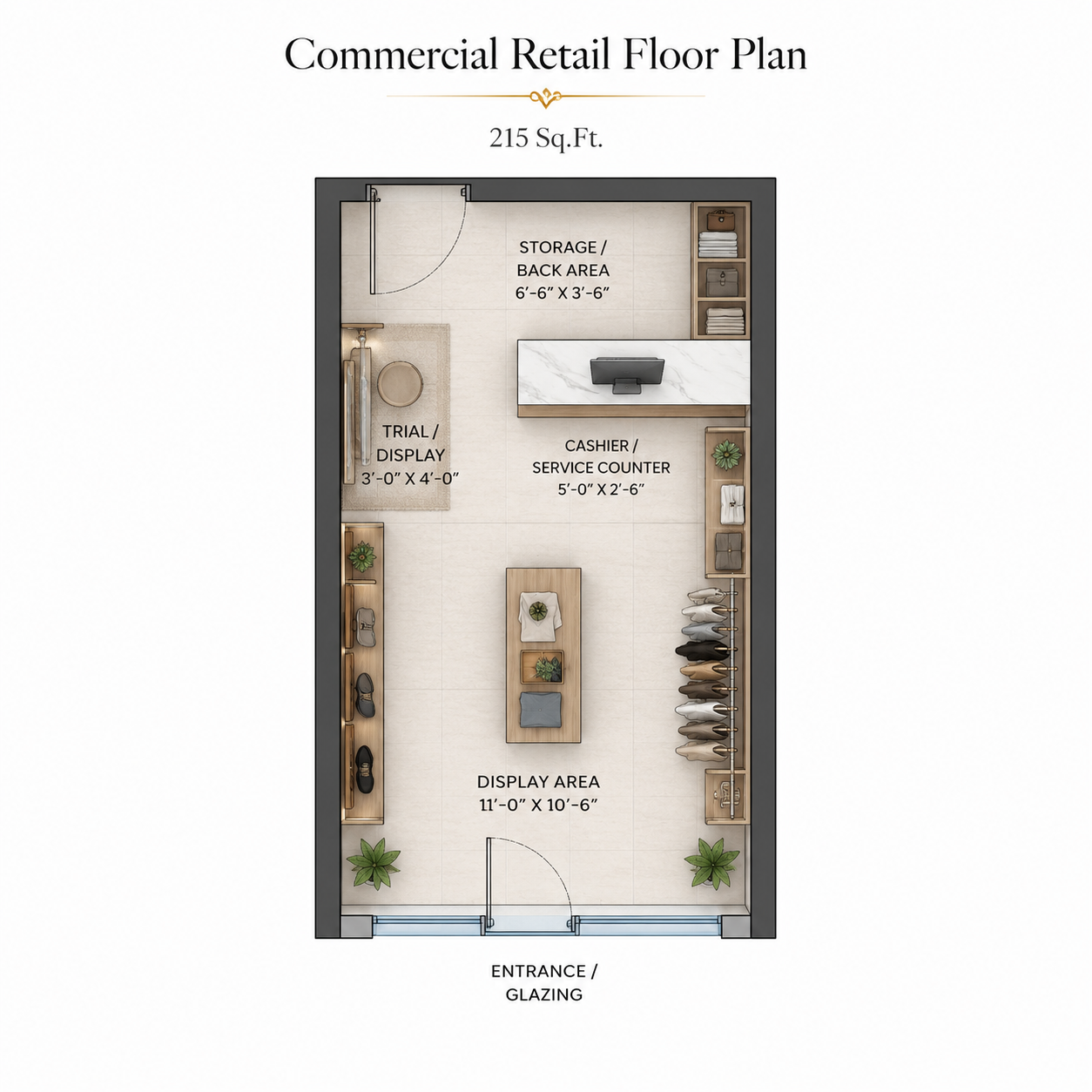 Commercial Retail	 floor plan