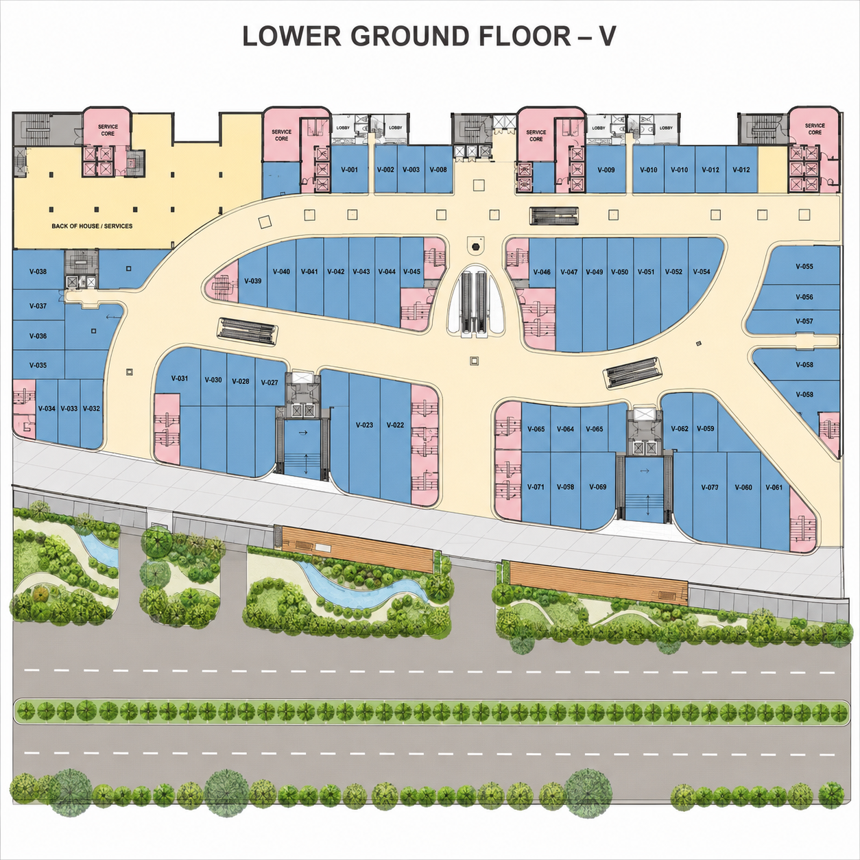 Lower Ground Retail / Anchor floor plan