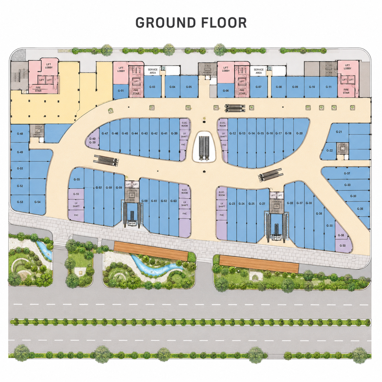 Ground Floor Retail	 floor plan