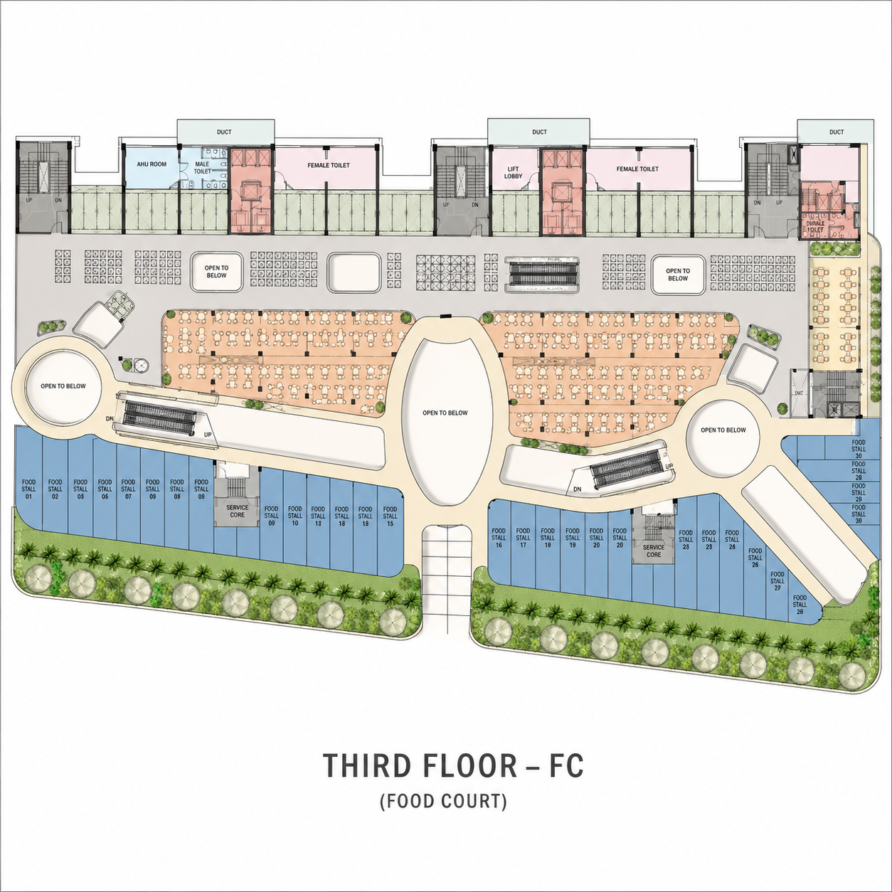 Third Floor Food Court floor plan