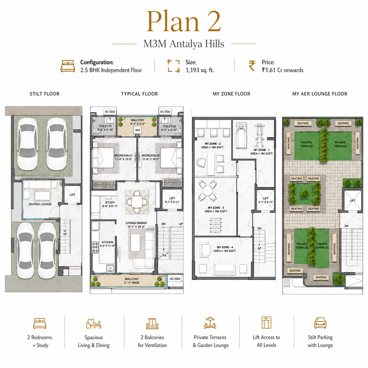 2.5 BHK   floor plan