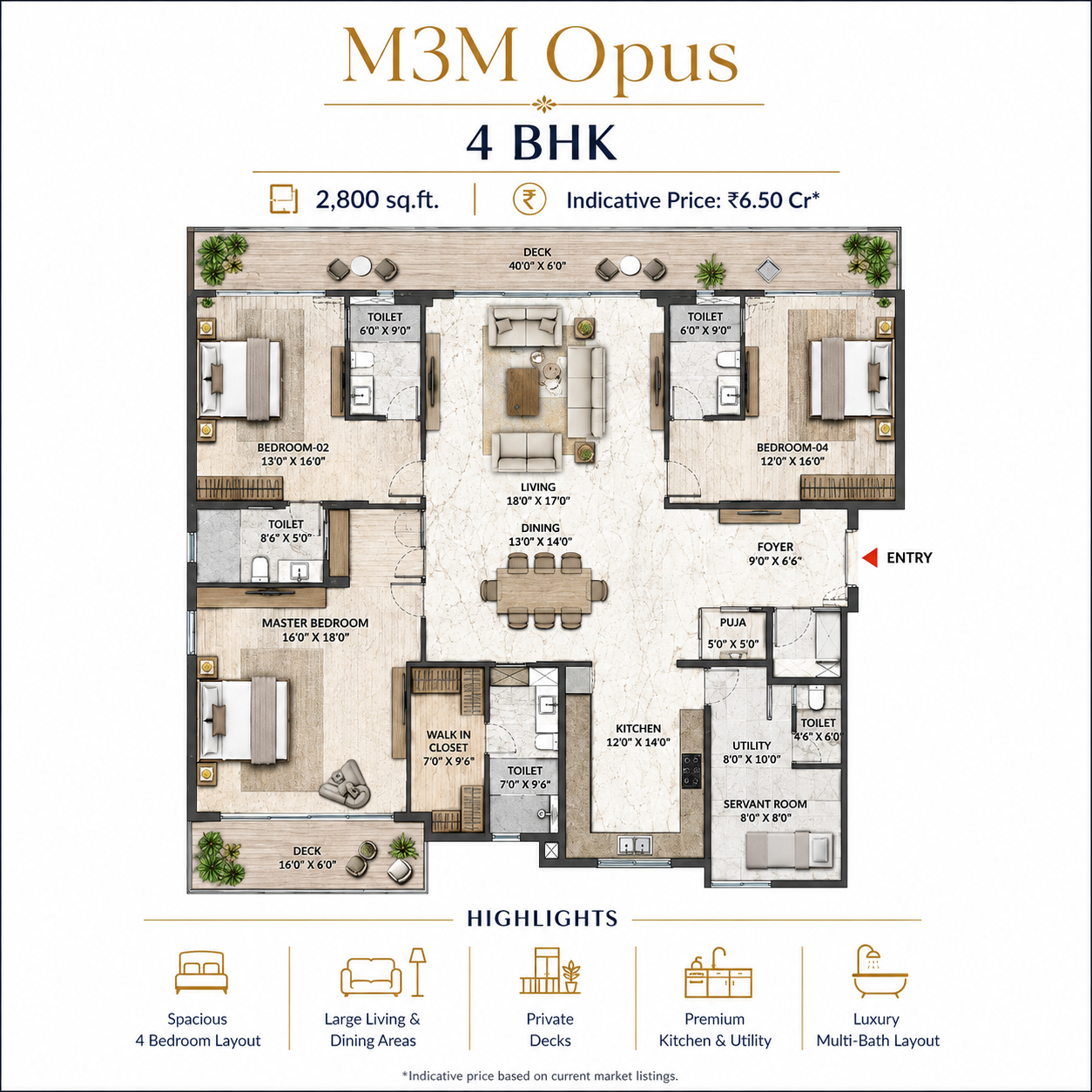 4 BHK  floor plan