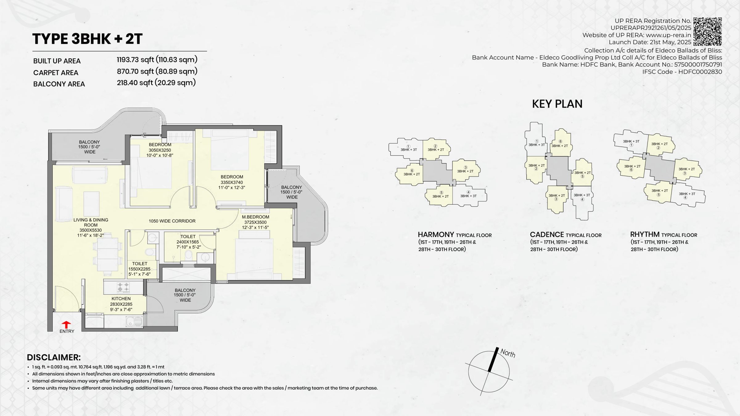 3BHK 2T Floor Plan floor plan