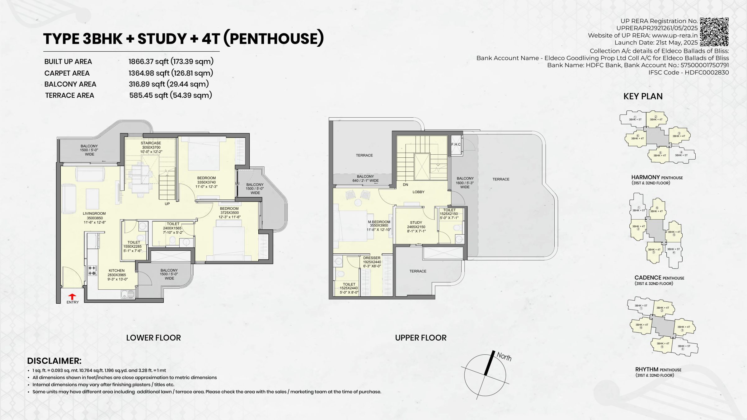 3BHK Penthouse  floor plan
