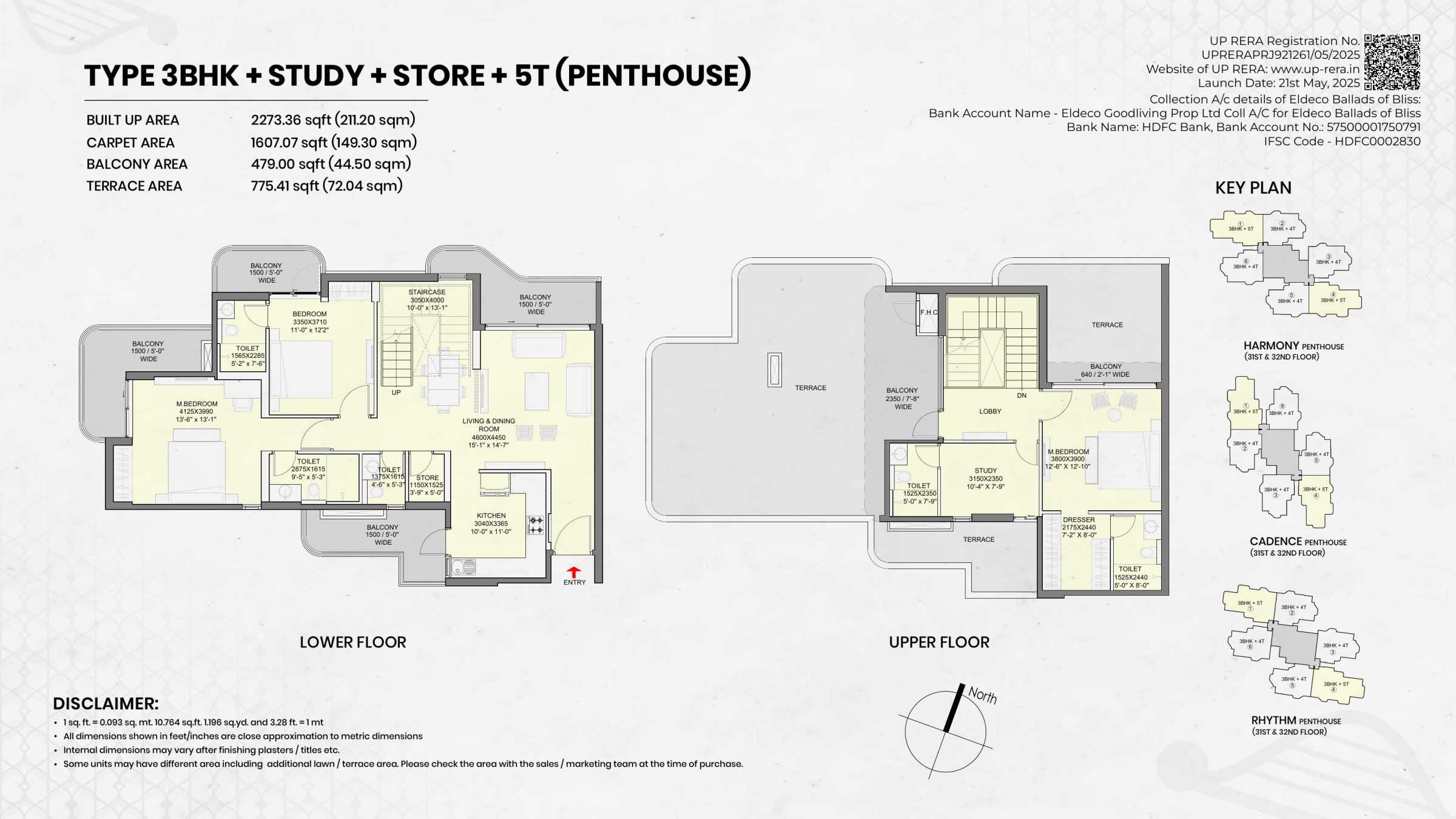  3BHK Penthouse +4T floor plan