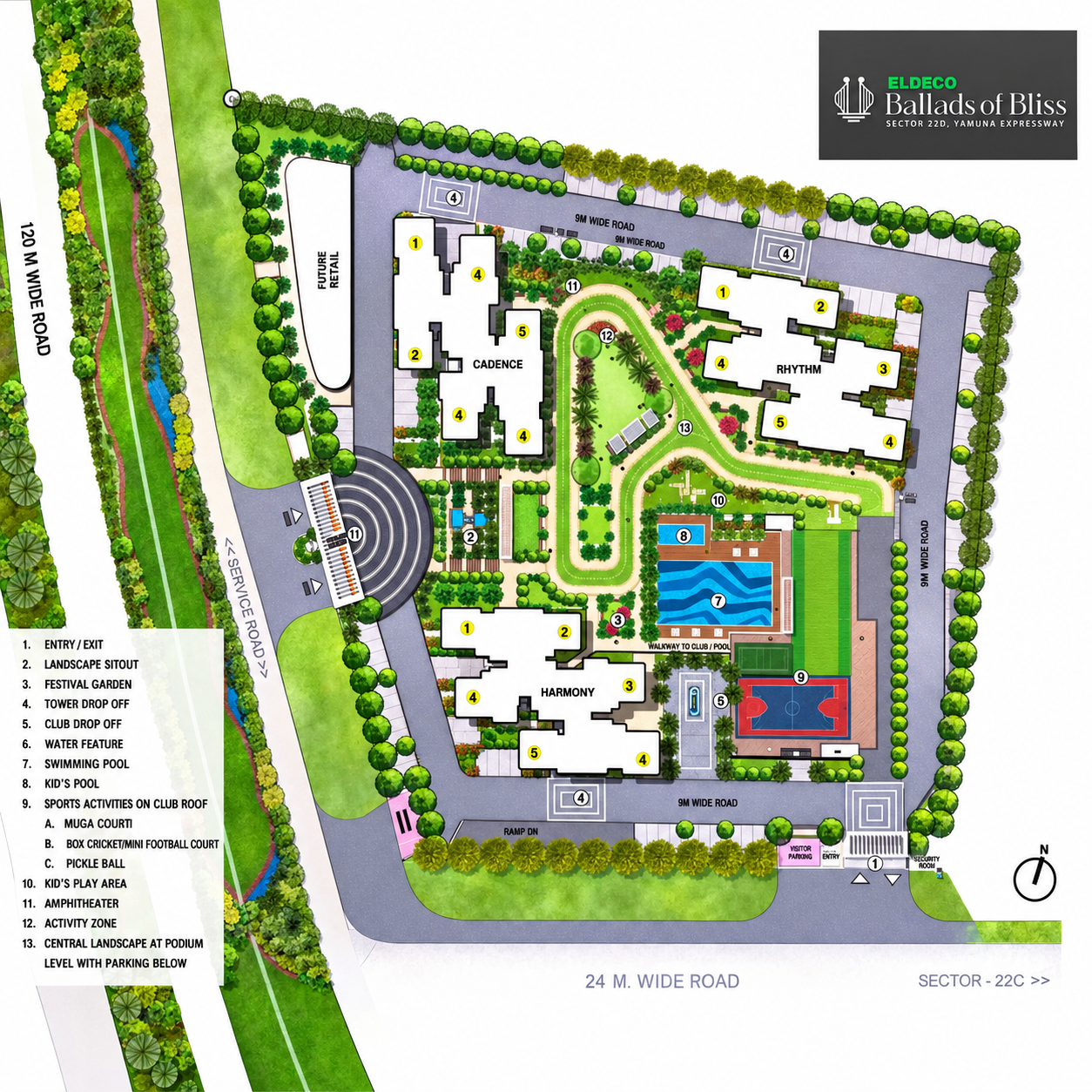 Ballads of Bliss site plan