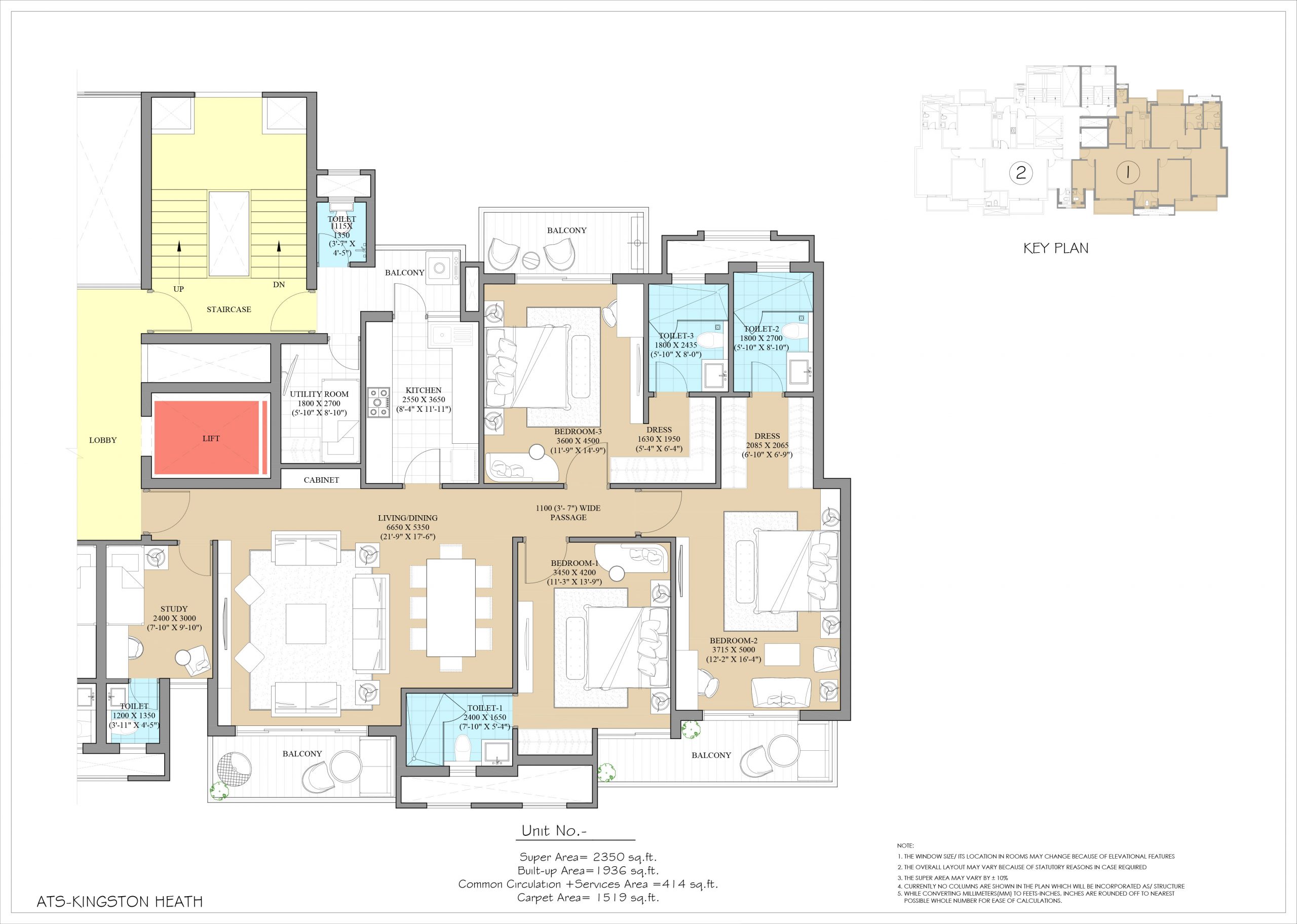 4 BHK Layout (Plan A) floor plan