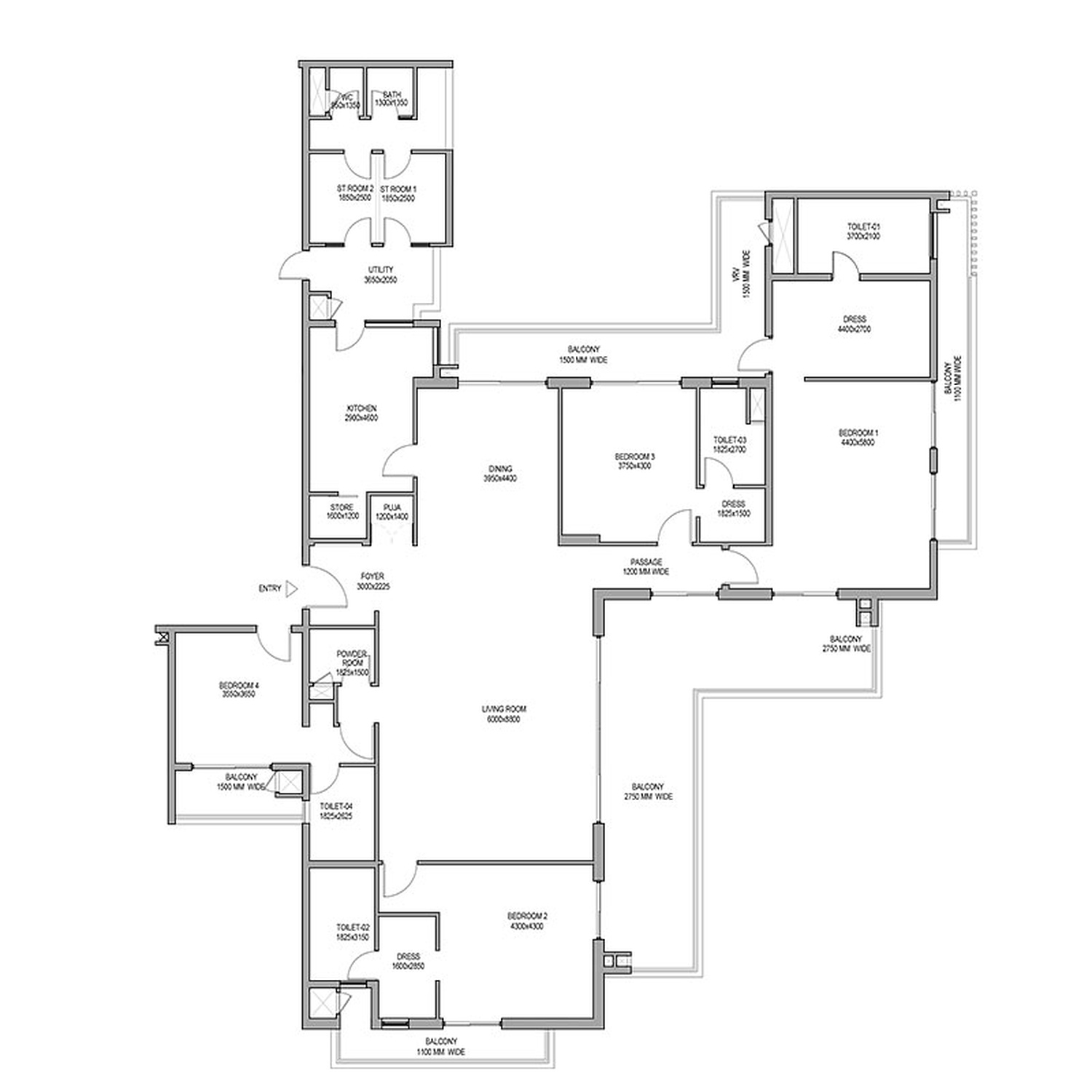 The Terrace  floor plan