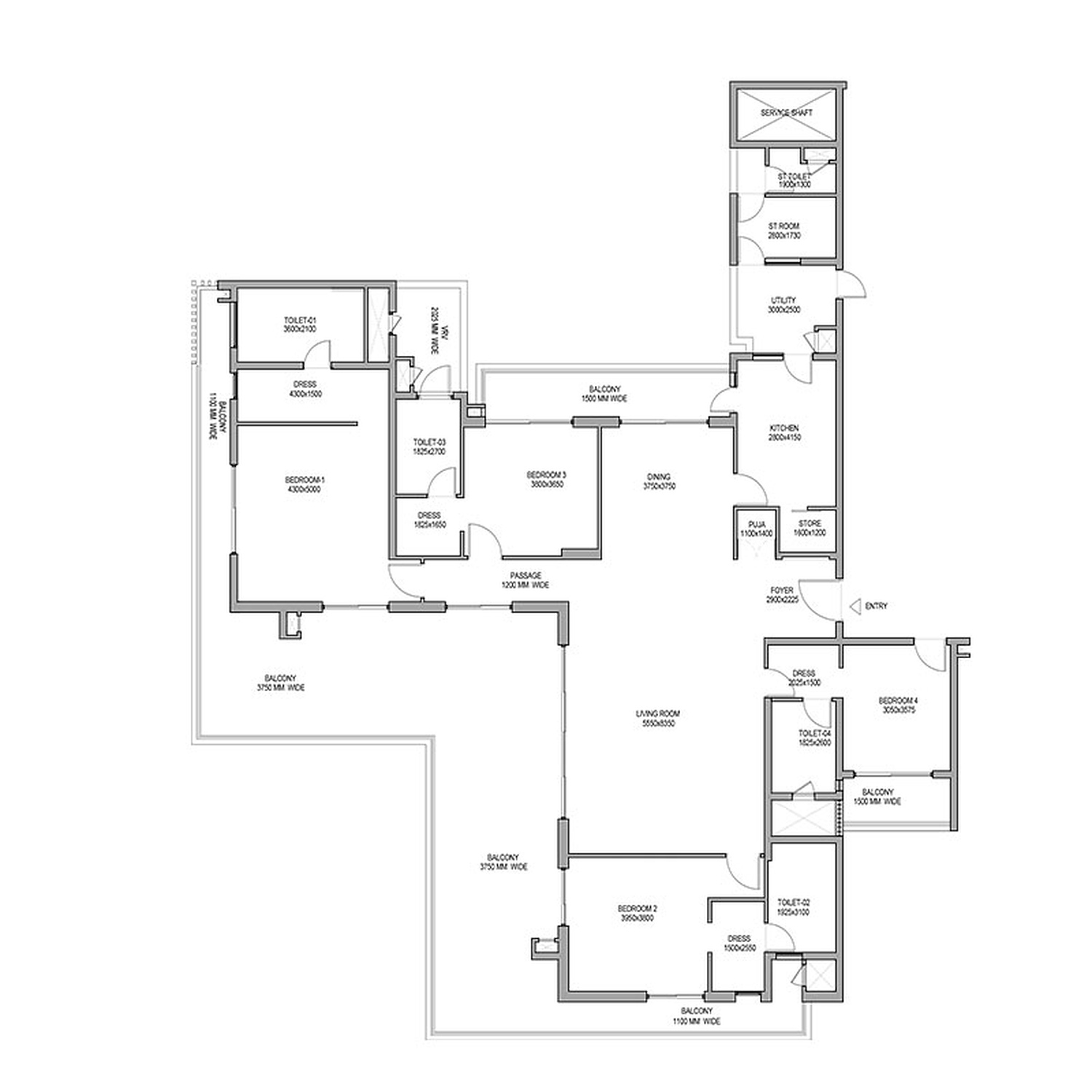 The Deck Suite  floor plan