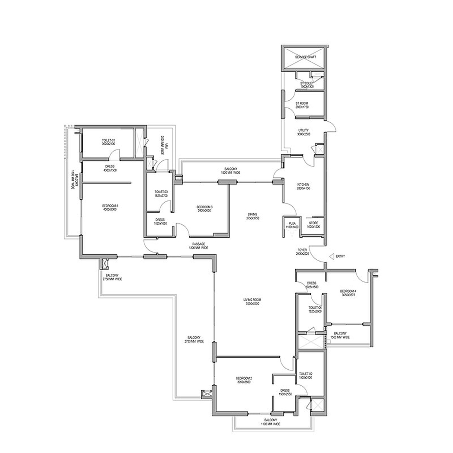 The Deck floor plan